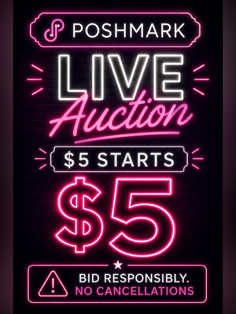Live Auction $5 Starts